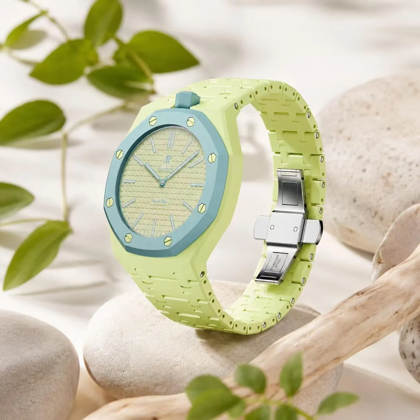 Bracelet Royal Pop Vert Pastel – Biocéramique